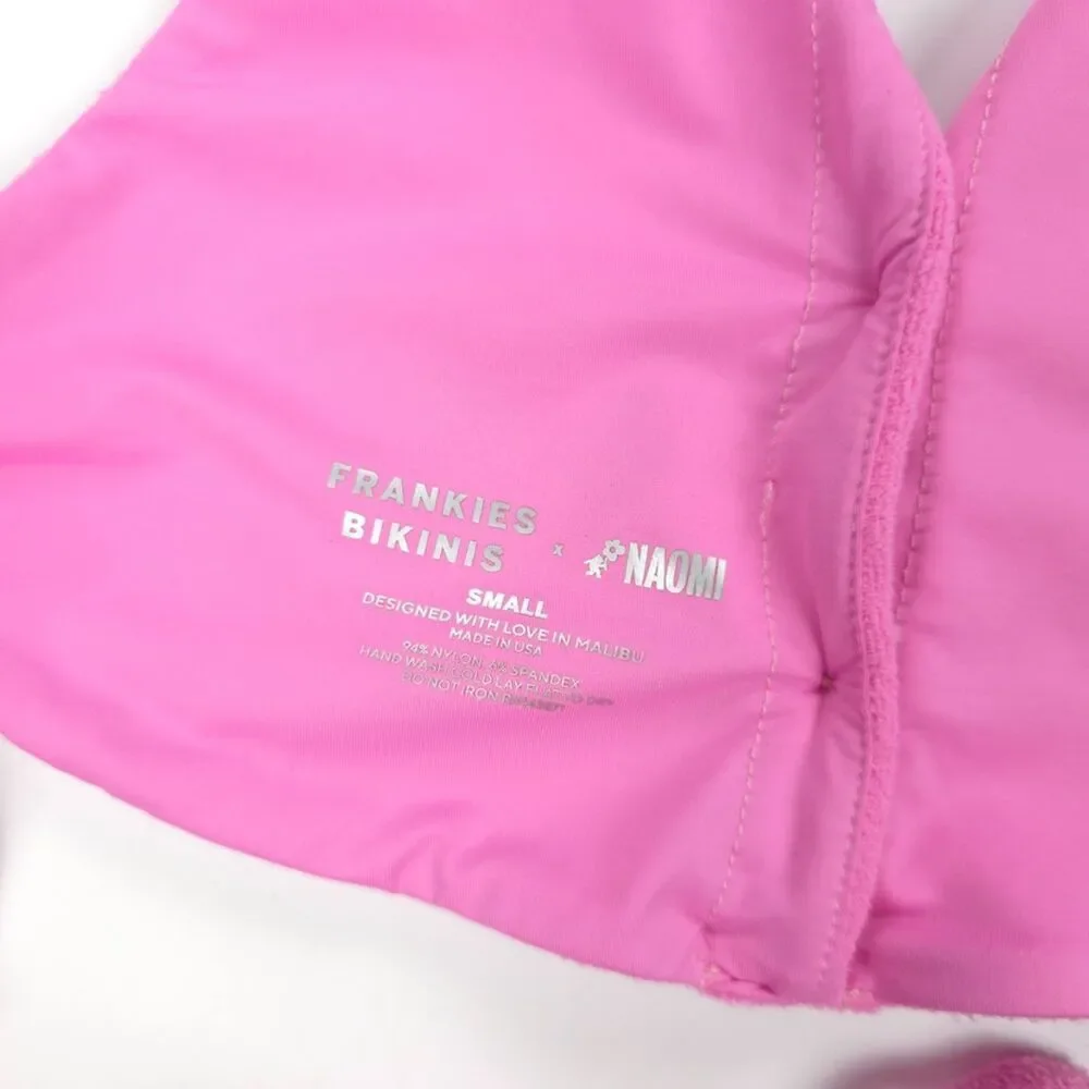 FRANKIES BIKINIS Ellie Terry Bikini Top Blushing Pink Polo 90s Y2k Barbie Bratz